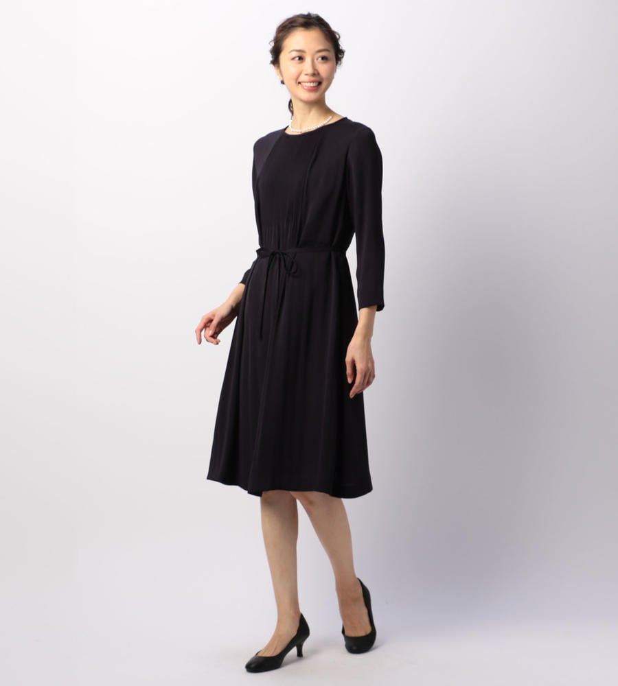 【50size~】サテンジョーゼットドレス