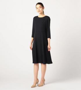 【50size～】サテンジョーゼットワンピース