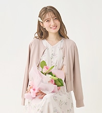 春のプリントワンピース&カーディガンセットを好評受注受付中！
