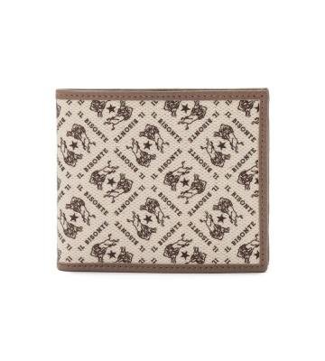 シグネチャーロゴの総柄デザインで仕上げた折り畳みウォレット等新規入荷いたしました。